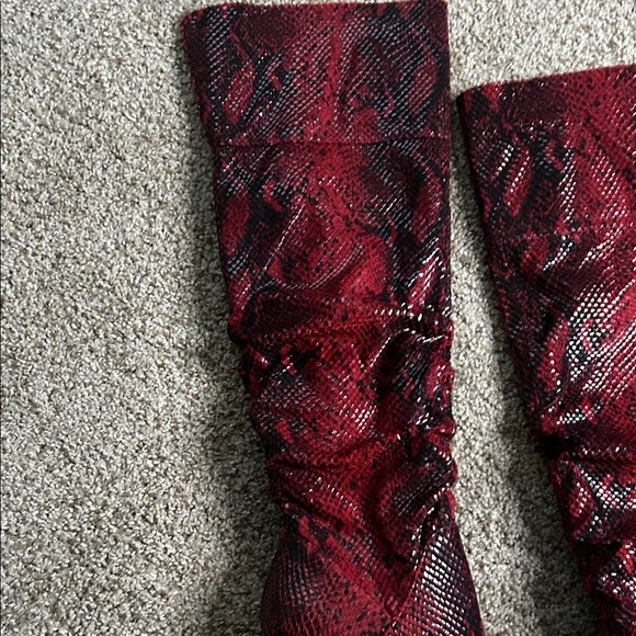 Jessica Simpson Red Over the Knee Boots only worn once - Picture 2 of 4